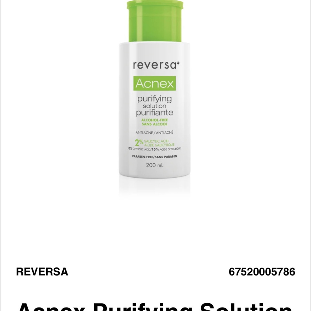 Reversa Acnex Purifying Solution 200 ml BRAND NEW STILL SEALED